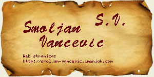 Smoljan Vančević vizit kartica